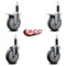 Service Caster 5'' Thermoplastic Rubber Swivel 1'' Expanding Stem Caster Set 2 Total Lock Brakes, 4PK SCC-EXTTL20S514-TPRB-2-S-2-1 - alternate 3